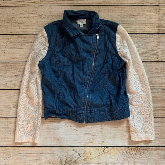 Disney Other - Beauty & The Beast Jean & Lace Jacket Sz 10/12